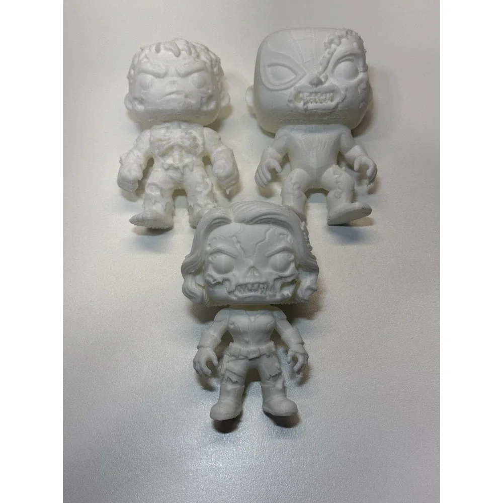 Marvel Custom 3D Printed Figures Pop Zombie Inspired Hulk Spider-Man 3-4 Inch